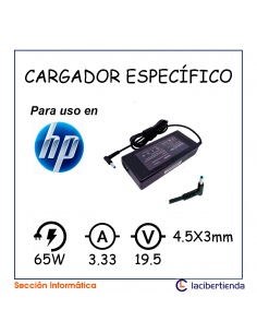 CARGADOR PORTATIL HP 19.5V...