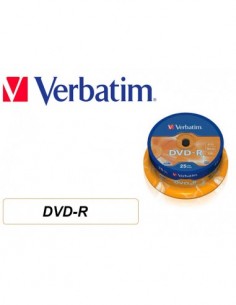 DVD-R VERBATIM TARRINA 25 UDS